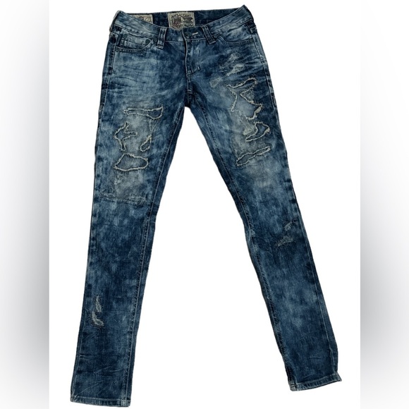 AFFLICTION Raquel Skinny Stretch Jean sz 27 - Picture 1 of 7
